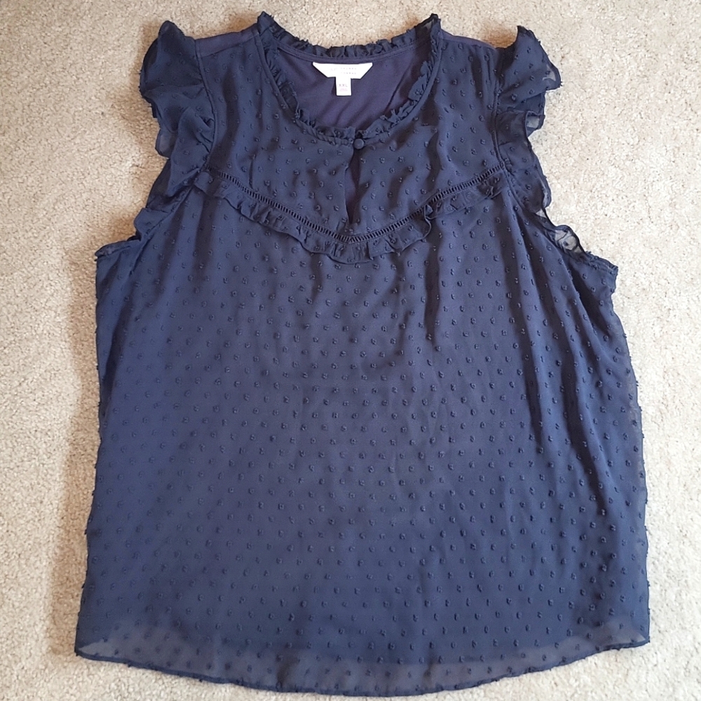 LC Lauren Conrad Ruffle Sleeveless Blouse